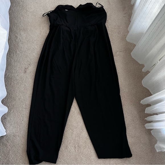 NWT! ELOQUII Strapless Faux Wrap black Jumpsuit Evening Romper - size 24 - Picture 3 of 10